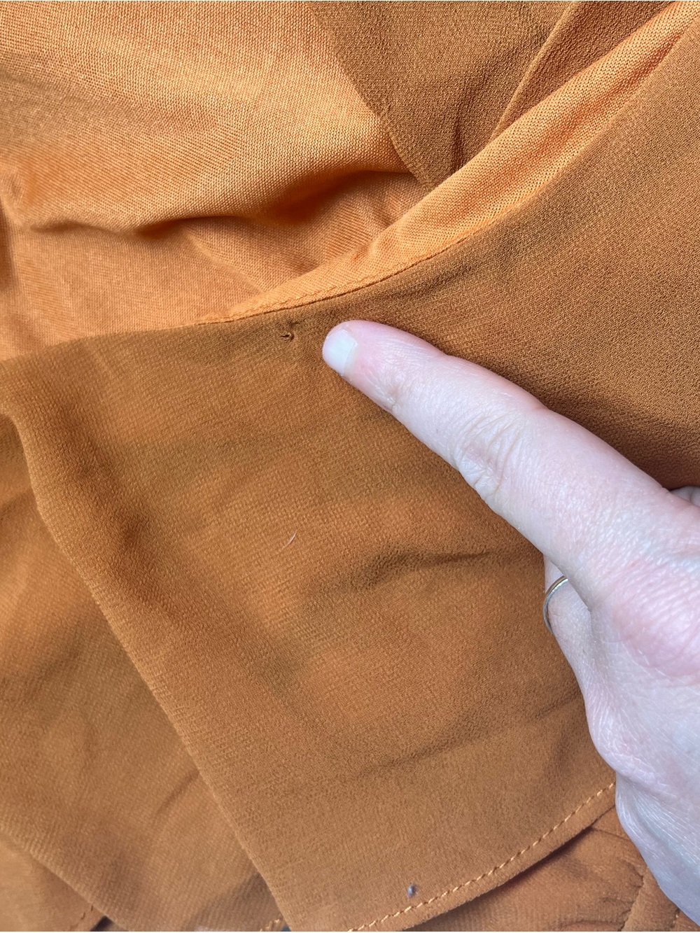 Baltic Born Katya Dress Ruffle V-Neck Maxi in Rust Orange XL - Picture 13 of 14